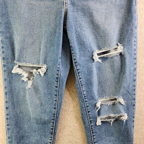 Levis Silvertab Jeans Womens 27 Blue Mom Jean Distressed Tapered High Rise VTG - Picture 3 of 16